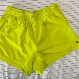 Tek gear neon yellow athletic short with lining